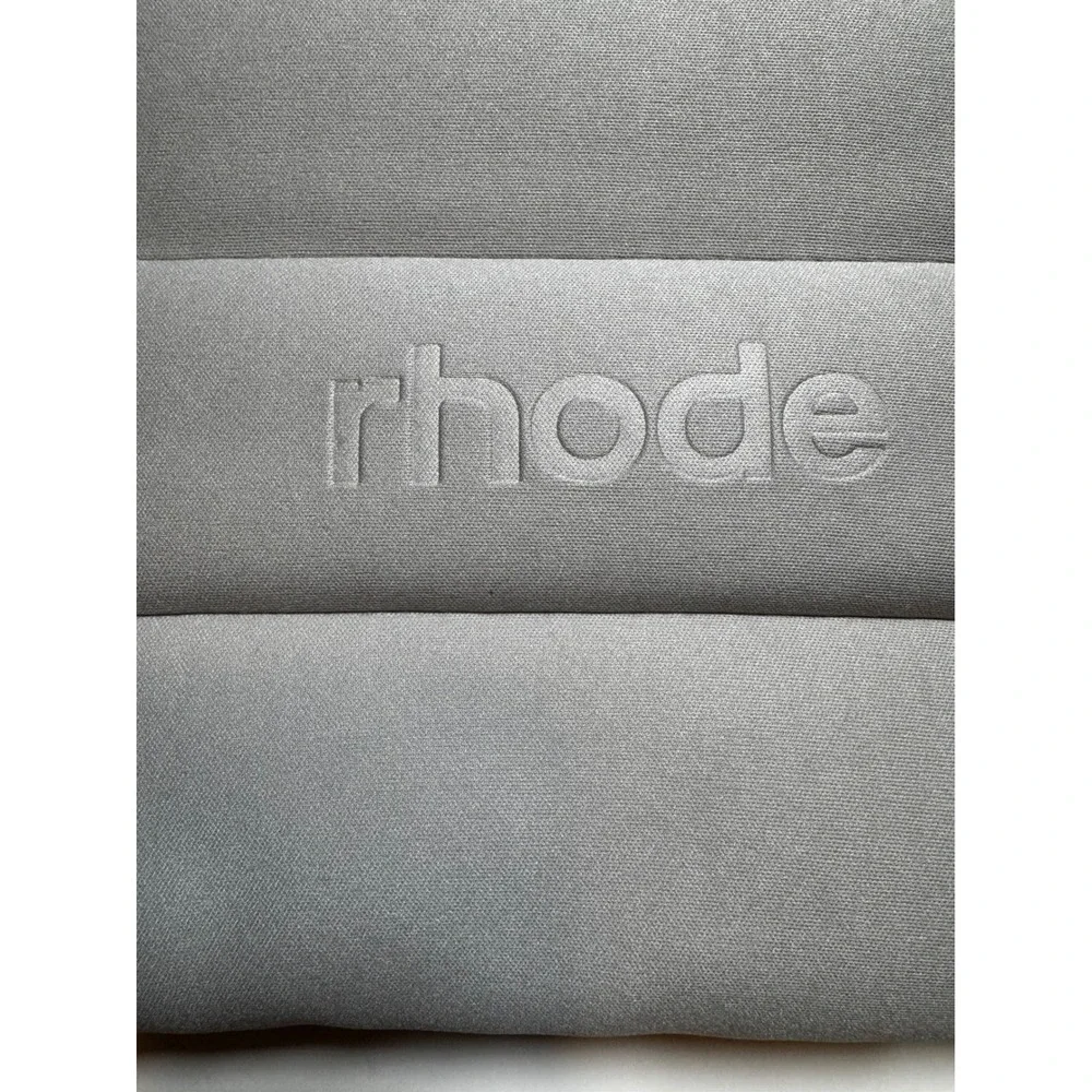 Rhode Skin Puffy Makeup Bag Grey Quilted Cosmetic Pouch